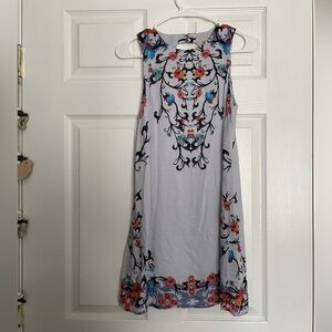 skyler embroidered frock mini dress Skyler Suiting Embroidered Mini Dress / Wine | MESHKI